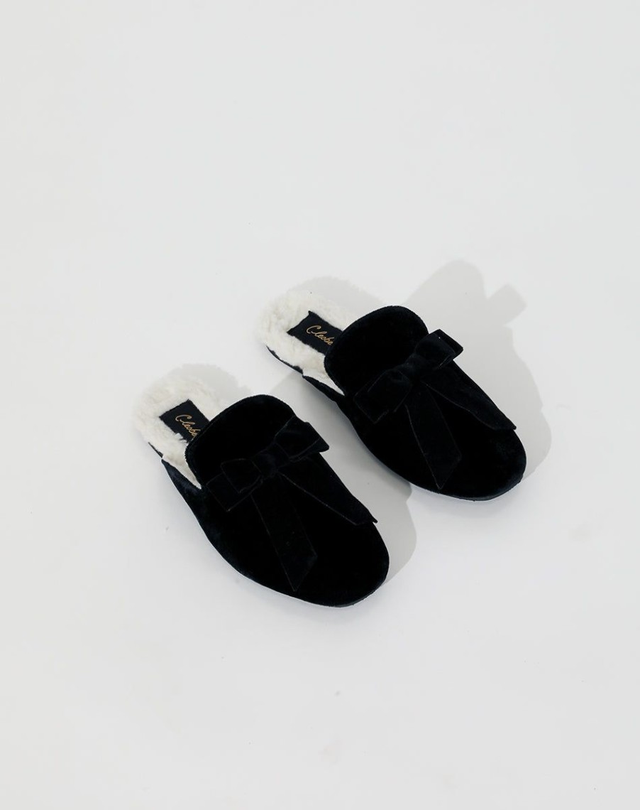 Wholesale Cleobella Velvet Slippers | Black