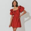 New Cleobella Tana Mini Dress | Brick