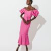 New Cleobella Malina Midi Dress | Bright Pink