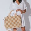 Online Cleobella Weekender | Checkered Beige