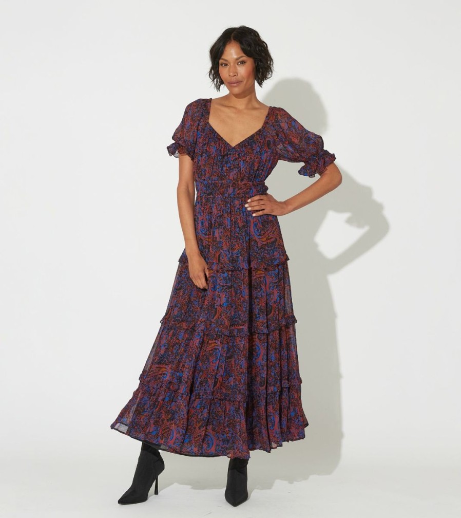 Best Cleobella Alessia Midi Dress | Retrograde Paisley