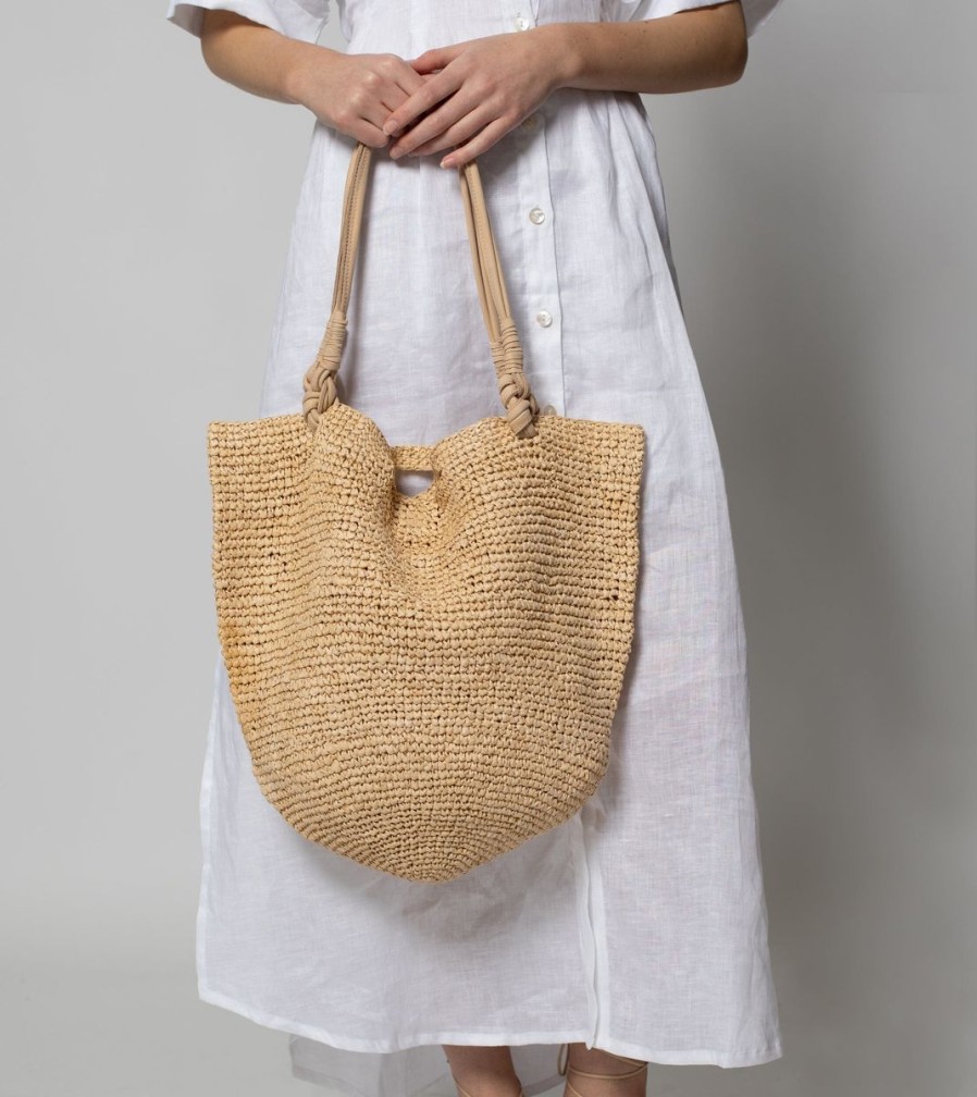 New Cleobella Graciela Raffia Shoulder Bag | Deep Natural