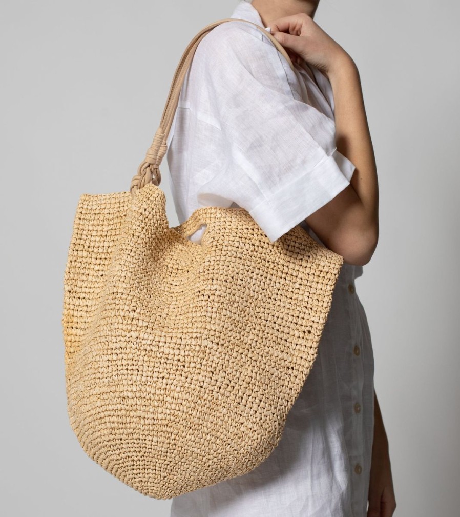 New Cleobella Graciela Raffia Shoulder Bag | Deep Natural