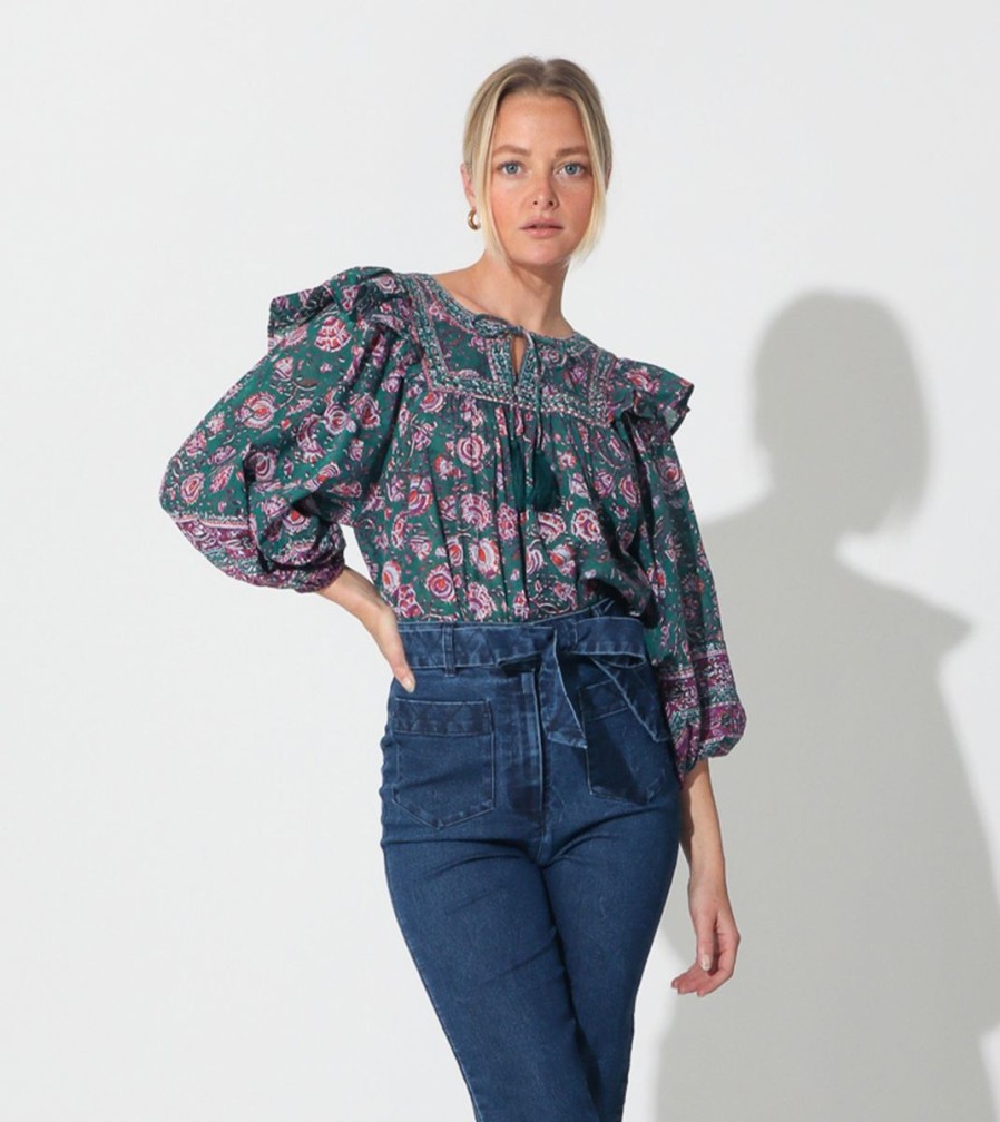 New Cleobella Mylah Blouse | Jade Floral