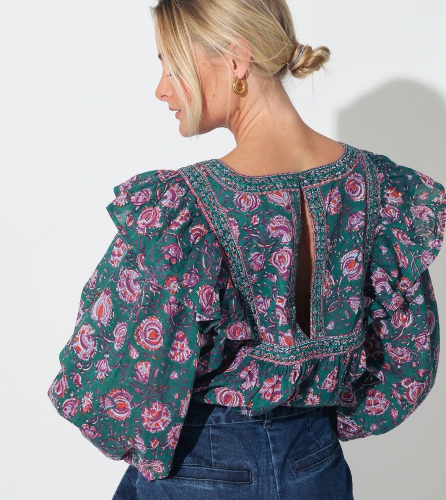 New Cleobella Mylah Blouse | Jade Floral