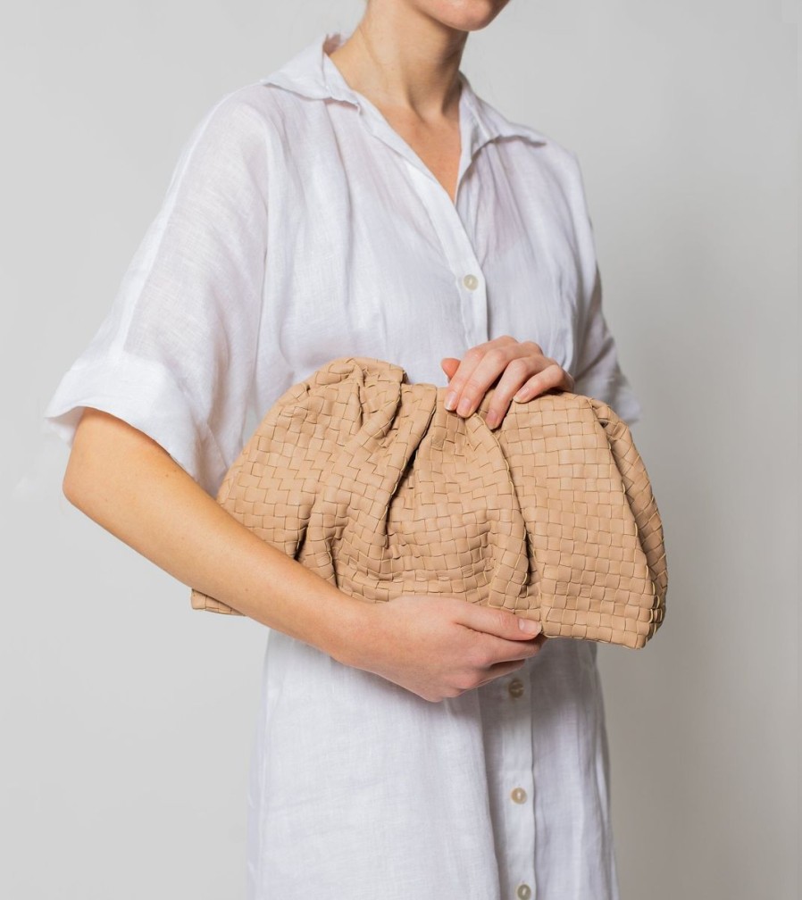 Online Cleobella Gigi Woven Clutch | Bone