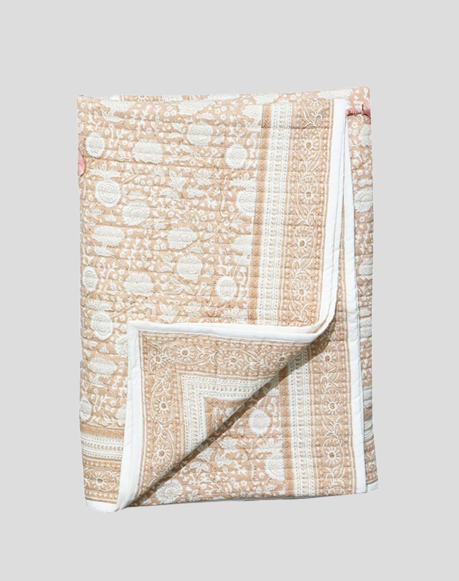 New Cleobella Block Print Throw Blanket | Clemente