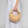 Clearance Cleobella Nalini Raffia Hobo Handbag | Deep Natural